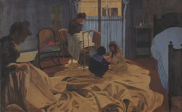 Félix Vallotton, The Laundress, Blue Room, 1900