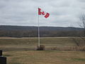 Canadian flag in La Riviere cemetery.