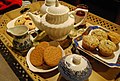 Image 56Tea, biscuits, jam and cakes. Tea is the most popular beverage in the UK. (from Culture of the United Kingdom)