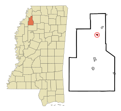 Location of Falcon, Mississippi