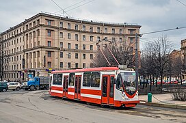 Tram LM-99AVN in Saint Petersburg