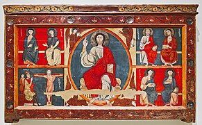 Painted wood altar frontal