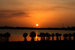 Sunset over Batticaloa Lagoon