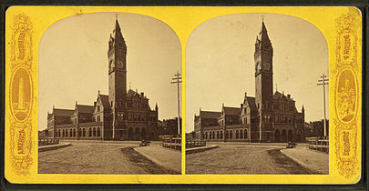 Boston and Providence R.R. Station, Park Square, late 19th century