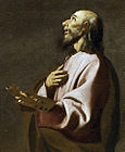 Self-portrait of Francisco Zurbarán, as Saint Luke. Detail of Saint Luke as a Painter Before the Crucifixion