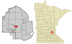 Location of Wayzata within Hennepin County, Minnesota