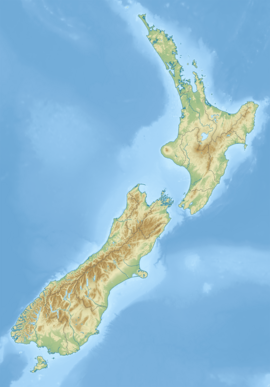 Map showing the location of Fox Glacier
