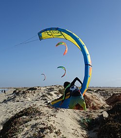 Kite surfing at Costa da Fragata