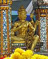Closer view of the four-faced Brahma (Phra Phrom) statue