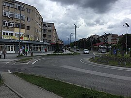 Mihai Viteazul Boulevard, the main street in Vulcan