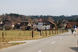 The entrance to Bleienbach village