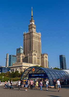 Central Warsaw, the busiest part of the city