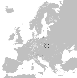 Location of the Free City of Cracow within Europe