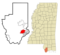 Location of Shoreline Park, Mississippi