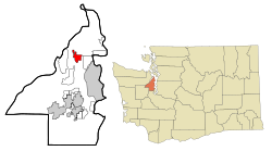 Location of Poulsbo, Washington