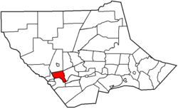 Map of Lycoming County, Pennsylvania highlighting Piatt Township