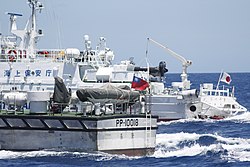 Taiwan and Japan coast guard vessels during 2012.