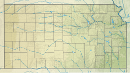 Location of Perry Lake in Kansas, USA.
