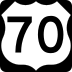 U.S. Highway 70 marker