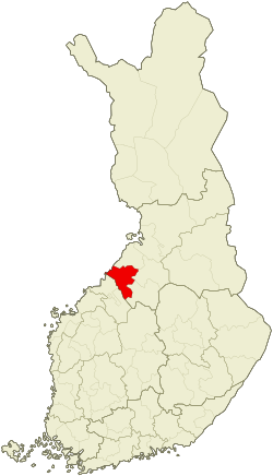 Location of Ylivieska sub-region