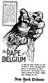 Image 15Cartoon of "The Rape of Belgium" showing giant hairy fist with Prussian eagle grasping maiden in flowing robes. (from History of Belgium)