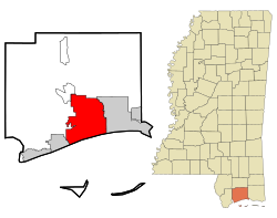 Location within Harrison County