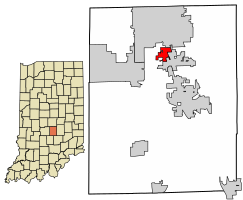 Location of New Whiteland in Johnson County, Indiana