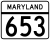 Maryland Route 653 marker