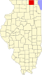 State map highlighting McHenry County