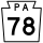 Pennsylvania Route 78 marker