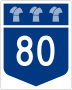 Highway 80 marker