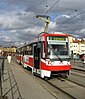 Modernized tram type K2R in Brno