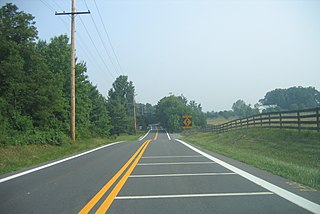 Northbound MD 97 approaching Howard/Carroll county border