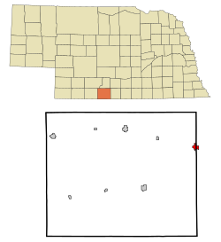 Location of Oxford, Nebraska