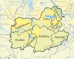 Map of Trakai district municipality
