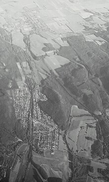 Aerial photograph of the village