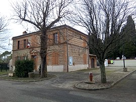 The town hall in Auribail