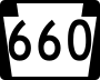 Pennsylvania Route 660 marker