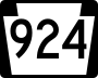 Pennsylvania Route 924 marker