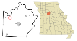 Location of Malta Bend, Missouri