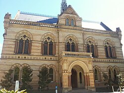This is a photograph of the Mitchell Building at the University of Adelaide which is the oldest building on its Adelaide campus.