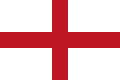 Flag of Genoa with aspect ratio 2:3 (the red cross width is 1/5 of flag height)