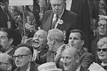 Illinois delegates (including Richard M. Daley and Richard J. Daley) during the 1968 Democratic National Convention