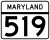 Maryland Route 519 marker