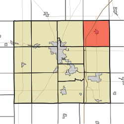 Location of Van Buren Township in Grant County