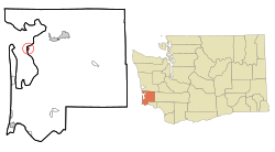 Location of Bay Center, Washington