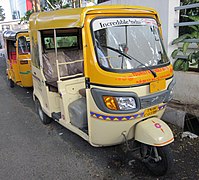 A TVS auto rickshaw in Chennai.