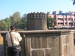 The samadhi (mausoleum) of Maratha Koli[1] Admiral Kanhoji Angre at Alibag