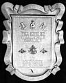 Plaque showing regimental alliance to The Duke of Wellington's Regiment (DWR). Les voltigeurs were also allied to The Prince of Wales's Own Regiment of Yorkshire (PWO) prior to the recent merge of the PWO and the DWR into The Yorkshire Regiment.