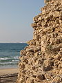 Ashdod-Yam (Ashdod on the Sea), Minat al-Qal'a fort. Eroded northern tower of the Sea Gate (or western gate)